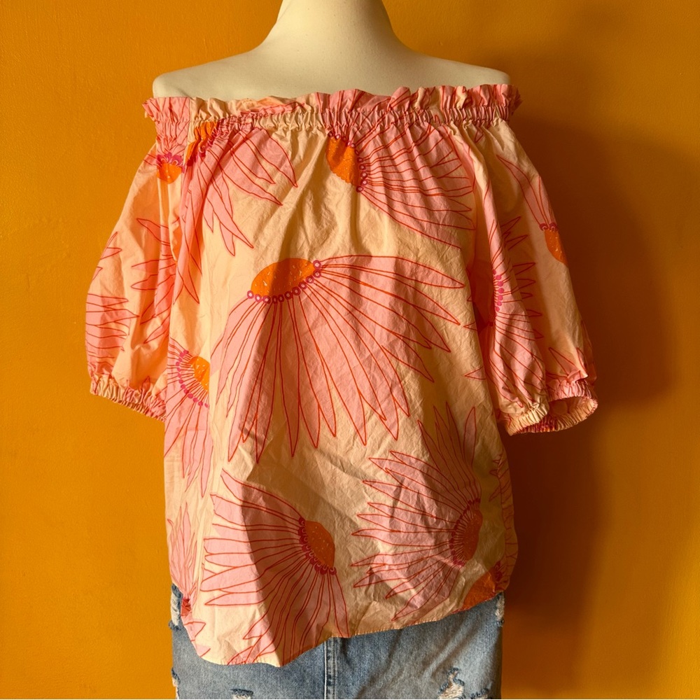 Kate Spade Small Pink Falling Flower Top